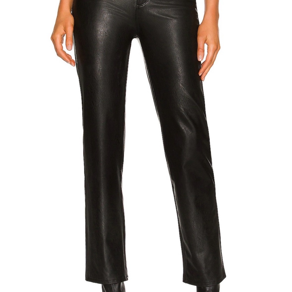 PAIGE Stella Black Faux Leather Pants